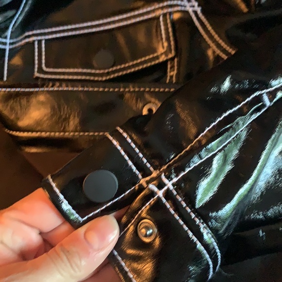 2 for 20$ 🆕 Vegan Leather Black Jacket - Picture 5 of 6